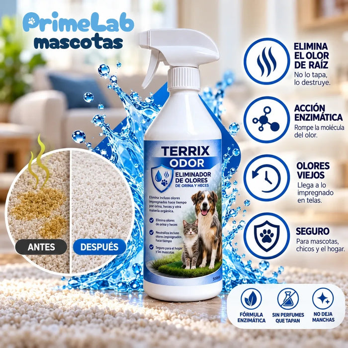 Terrix Odor – Eliminador de Olores de Orina y Heces de Perros y Gatos
