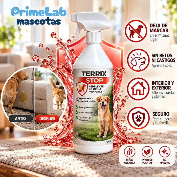 Terrix Stop – Repelente de Orina para Perros, Interior y Exterior
